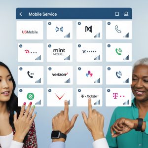 XtraGood Reviews category page for mobile services, showcasing expert reviews and smart plans