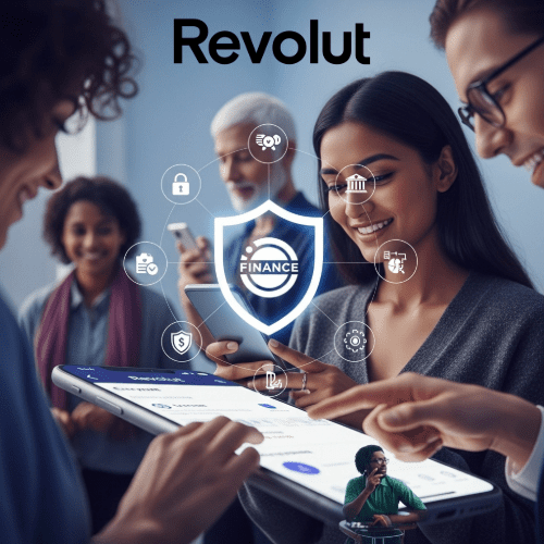 Image sumbolizing this Revolut review highlighting its security, and safe money management with encryption and fraud protection